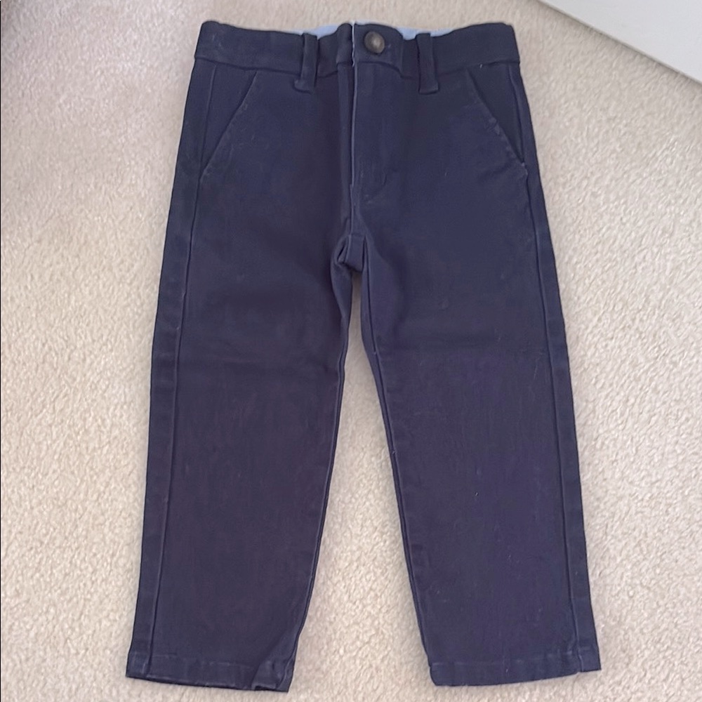 Janie and Jack navy twill pants, 2T